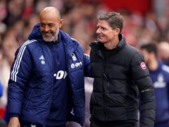 Manager Nuno Espirito Santo, left, hopes Nottingham Forest can build on their draw with Crystal Palace (Mike Egerton/PA)