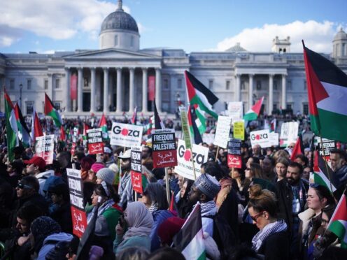 Thousands joined the demonstration in central London (Victoria Jones/PA)
