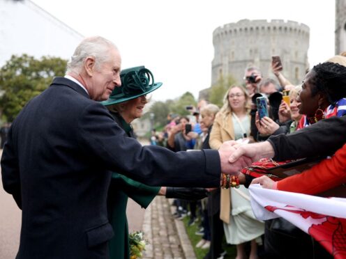 The King and Queen met members of the public (Hollie Adams/PA)