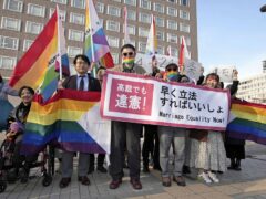 Support for marriage equality has grown among the Japanese public in recent years (Kyodo News via AP)
