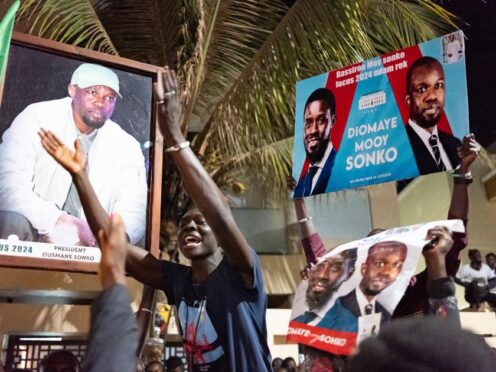 Supporters have been celebrating the release of Senegal’s top opposition leader (Sylvain Cherkaoui/AP)