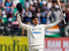 Shubman Gill’s unbeaten century helped take India into the lead (Ashwini Bhatia/AP)