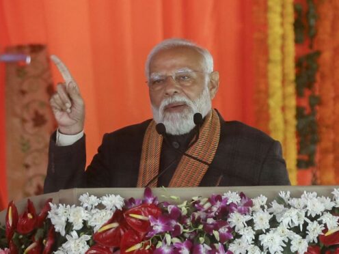 Narendra Modi announced development projects during his address (AP)