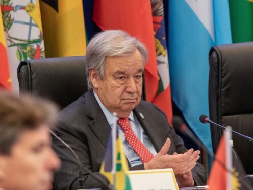 UN secretary-general Antonio Guterres (Lucanus Ollivierre/AP)