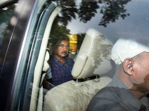 Arvind Kejriwal has been detained for a further four days by an Indian court (AP Photo/Dinesh Joshi)