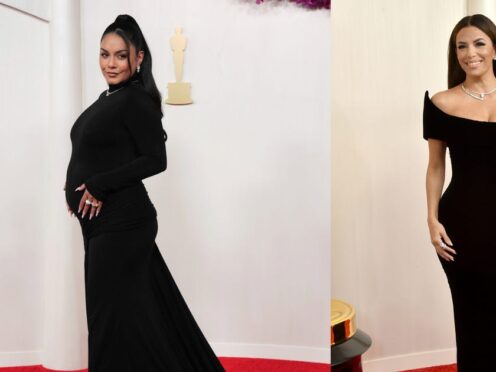 Vanessa Hudgens and Eva Longoria set the tone for all black fashion at the Oscars (Jordan Strauss/Richard Shotwell/AP)