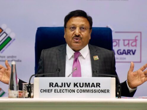 Chief Election Commissioner of India, Rajiv Kumar (Manish Swarup/AP)