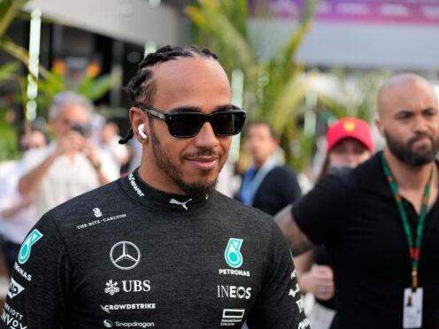 Lewis Hamilton prepares for practice at the Saudi Arabian Grand Prix (Darko Bandic/AP)
