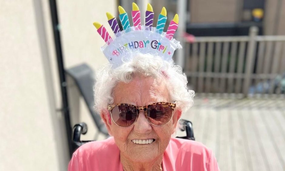 Jutta Scrimgeour celebrating her 93rd birthday.
