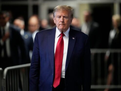 Former President Donald Trump’s lawyers have asked for a delay in the trial to examine evidence (AP Photo/Mary Altaffer)