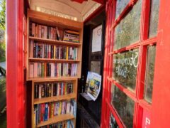 The telephone box library after (Iona Connolly/PA)