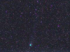 A composite photo of the comet taken in Kendal, Cumbria (Stuart Atkinson/PA)