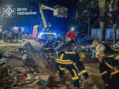 Seven died in the attack (Ukrainian Emergency Service Office via AP)