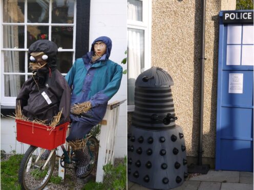 The Wray Scarecrow Festival sees sculptures installed throughout the village (John Gordon/PA)