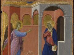 The Maesta panel of The Annunciation at the National Gallery in London (National Gallery/PA)