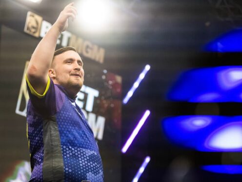 Luke Littler enjoyed a dream Premier League homecoming in Manchester (Taylor Lanning/PDC/PA)