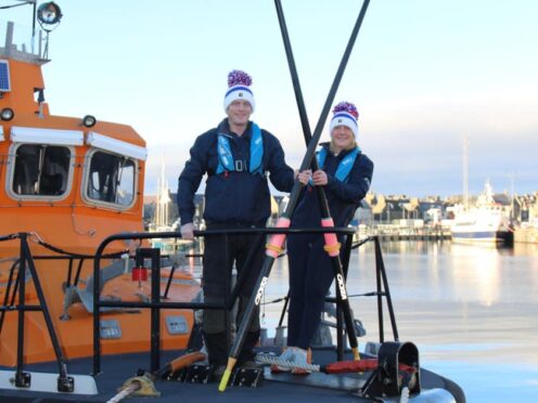 Allan Lipp and Mhairi Ross will attempt to circumnavigate the UK in the rowing boat (handout/PA)