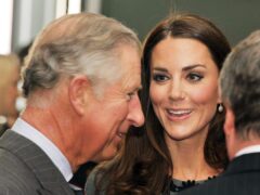 Kate with her father-in-law at Dulwich Picture Gallery in 2012 (John Stillwell/PA)