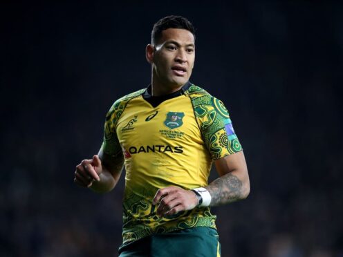 Israel Folau had his contract terminated by the Wallabies and Waratahs over discriminatory social media posts (Adam Davy/PA)
