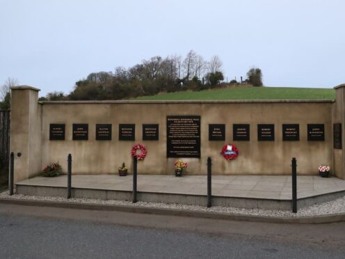 The Kingsmill memorial wall at the scene of the atrocity in Co Armagh (Niall Carson/PA)