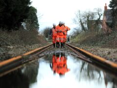 Network Rail has announced it is ramping up spending on protecting the railway from climate change and extreme weather (Danny Lawson/PA)