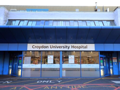 The woman was taken to Croydon University Hospital on Thursday (Gareth Fuller/PA)