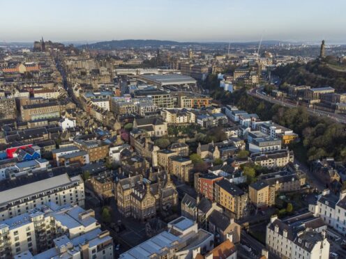 Aerial stock image of Edinburgh, Scotland. (Jane Barlow/PA)