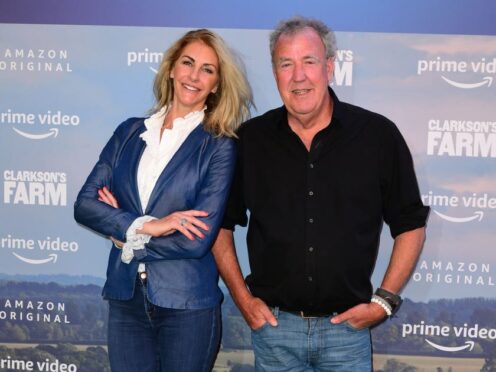 Jeremy Clarkson and his partner Lisa Hogan (Ian West/PA)