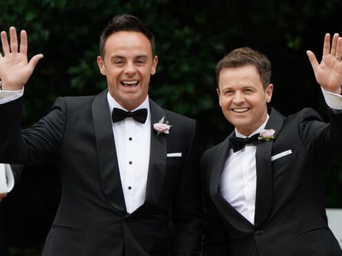 Anthony McPartlin (left) with Declan Donnelly. (Andrew Matthews/PA)