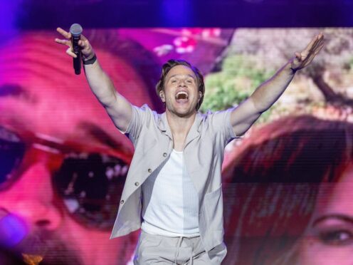 Olly Murs during the Flackstock festival in memory of Caroline Flack at Pangbourne, Berkshire in 2022 (Suzan Moore/PA)