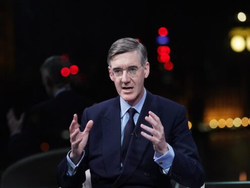 Sir Jacob Rees-Mogg was filmed being chased by protesters (Stefan Rousseau/PA)