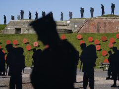 The giant silhouettes will be installed at the British Normandy Memorial which overlooks Gold Beach (Andrew Matthews/PA)