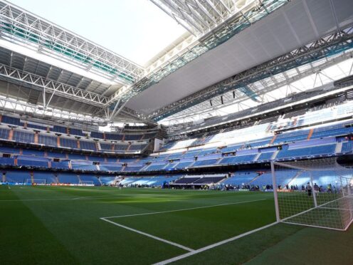 The roof could be closed at the Bernabeu Stadium for Real Madrid’s clash with Manchester City (Nick Potts/PA)
