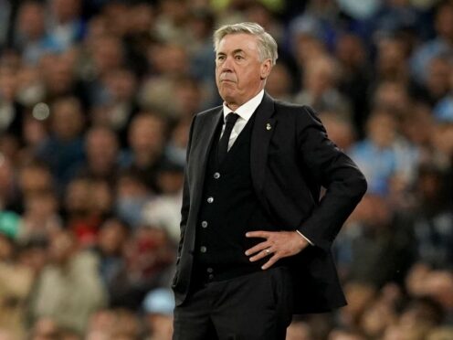 Carlo Ancelotti is nervous ahead of Real Madrid’s clash with Manchester City (Martin Rickett/PA)