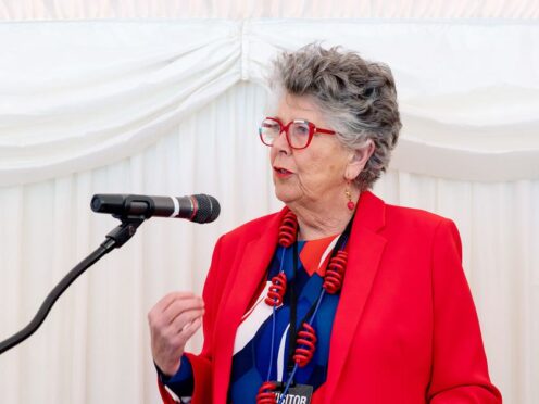 Dame Prue Leith speaking during a reception at the House of Lords in London, about assisted dying (Tim Kavanagh/PA)