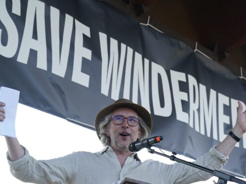 Steve Coogan attended a protest at Windermere last year (Danny Lawson/PA)