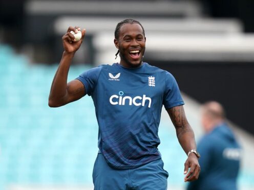 Jofra Archer is set to be named in England’s T20 World Cup squad (John Walton/PA)