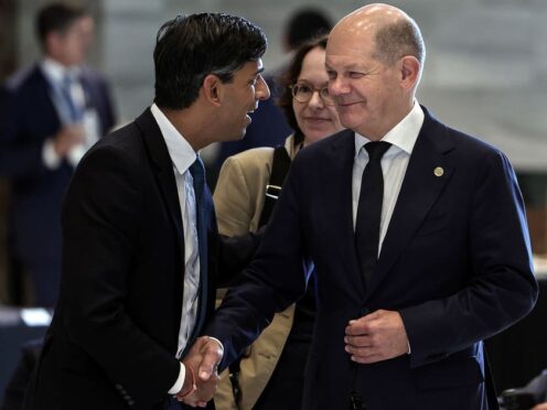 Prime Minister Rishi Sunak during a bilateral meeting with Germany’s Chancellor Olaf Scholz in Spain (PA)