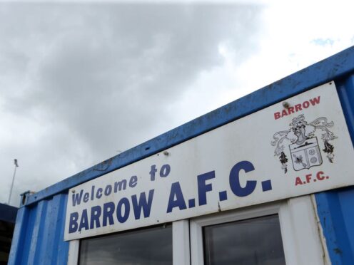 Barrow’s League Two clash with Bradford has been postponed because of the weather (Will Matthews/PA)