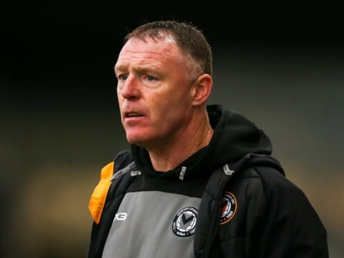 Newport manager Graham Coughlan saw his side beaten at home by Tranmere (Barrington Coombs/PA)