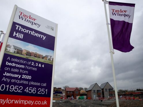 Taylor Wimpey has revealed a dip in its sales rate (Nick Potts/PA)