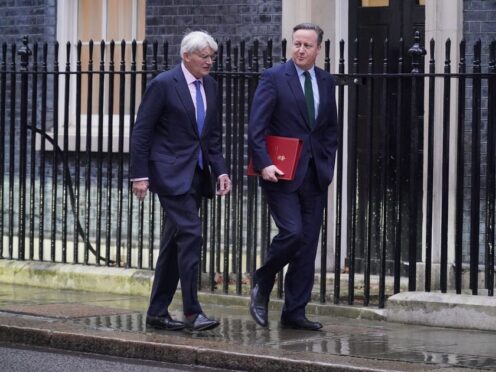 Foreign Secretary Lord David Cameron, pictured with his deputy Andrew Mitchell, called for peace talks in Sudan (PA)