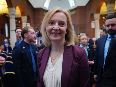 Labour accused Liz Truss of staging a ‘twisted victory lap’ while families struggled with higher interest rates (Victoria Jones/PA)