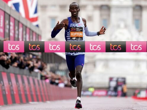 The late Kelvin Kiptum will be remembered ahead of this year’s TCS London Marathon (John Walton/PA)