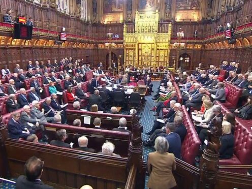The House of Lords (House of Lords/UK Parliament/PA)