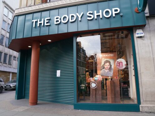 Dozens of branches of the Body Shop in the UK have closed in recent weeks (Lucy North/PA)