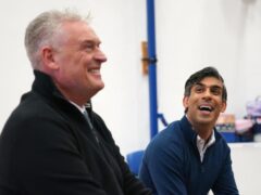 Prime Minister Rishi Sunak, with Lee Anderson (Jacob King/PA)