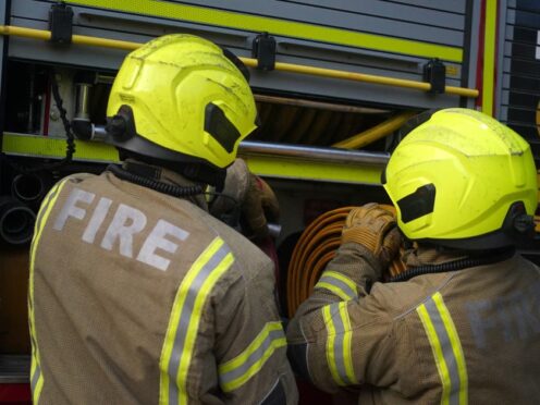 Firefighters tackled a blaze in Barrhead (PA)
