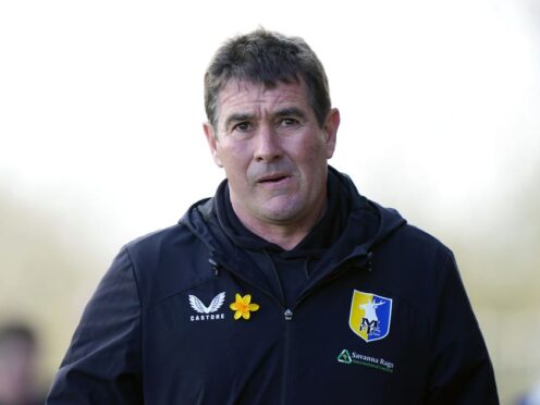 Mansfield Town manager Nigel Clough during the Sky Bet League Two match at One Call Stadium, Mansfield. Picture date: Saturday March 23, 2024.