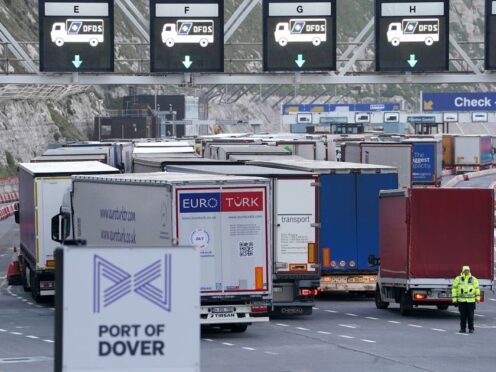 Importers will have to pay a new charge to bring food into the UK through Dover from the end of April (Gareth Fuller/PA)